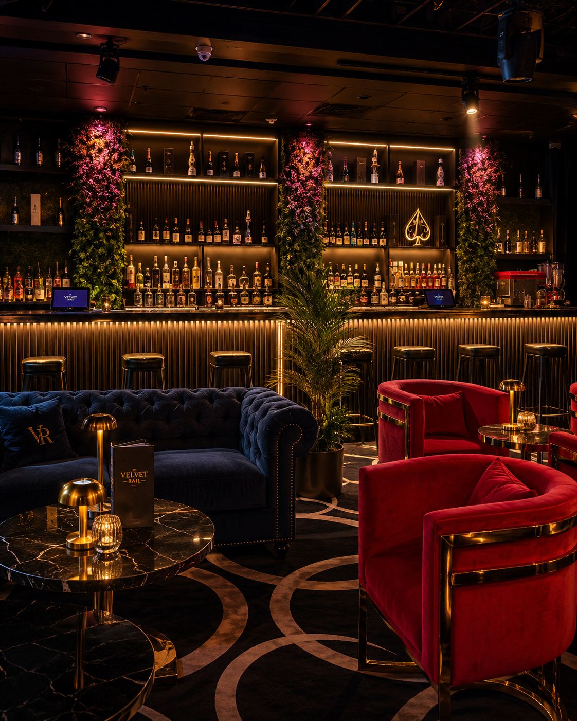 The illuminated back bar